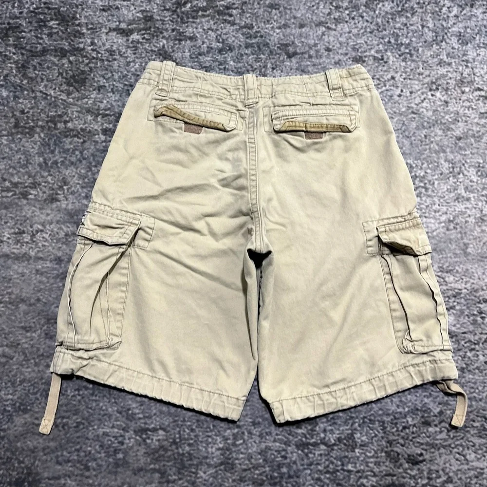 Aeropostale Cargo Shorts Mens 32 Beige Skater‎ Surf Preppy Baggy Vintage Y2K